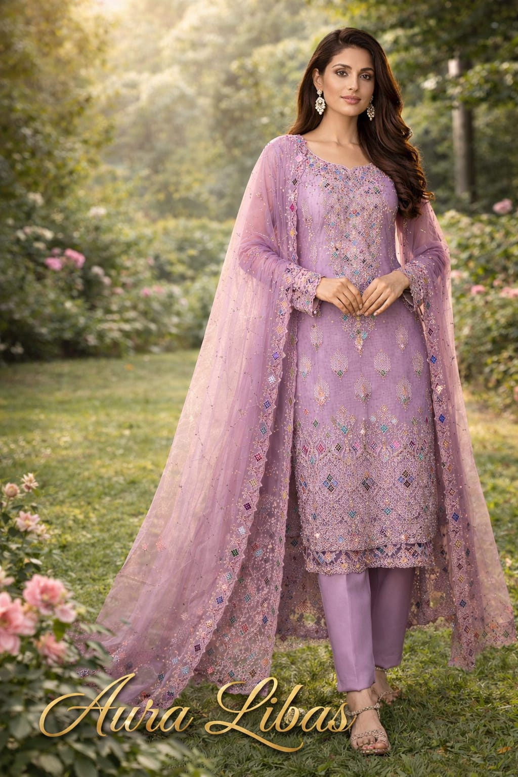 Peach Fancy 3 Piece Summer Suit – 30% Discount