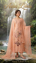 Peach Embroidered 3 Piece Suit – Elegant Summer Collection | 35% OFF